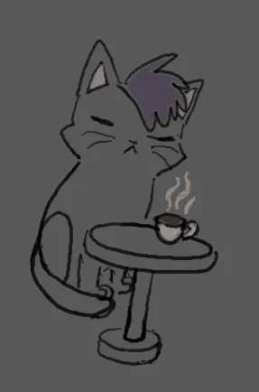 Cat with a cup of tea