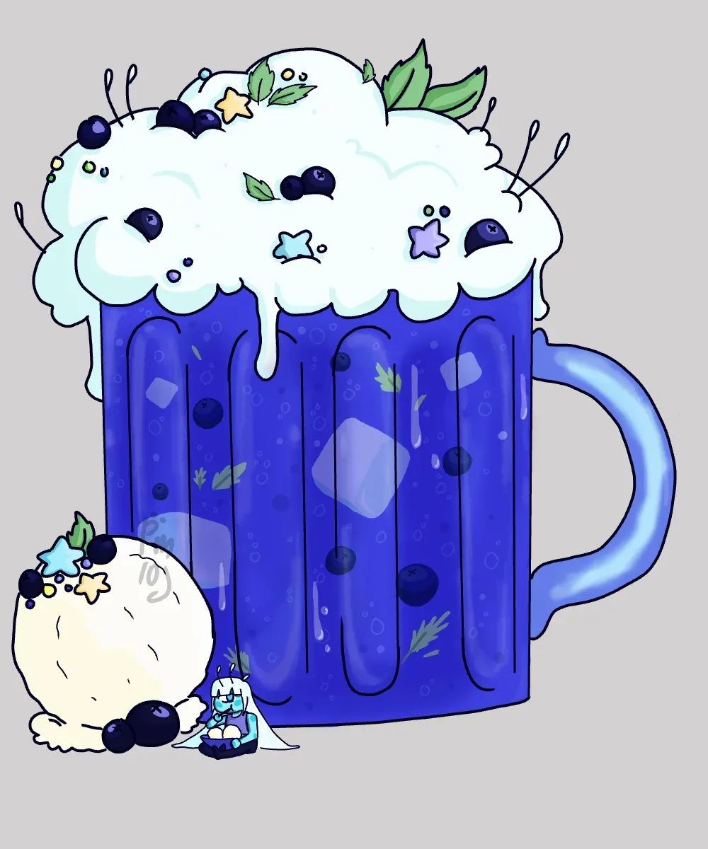Honestly Blueberry sprite sounds good. But anyways here is Azul as a food kind of.