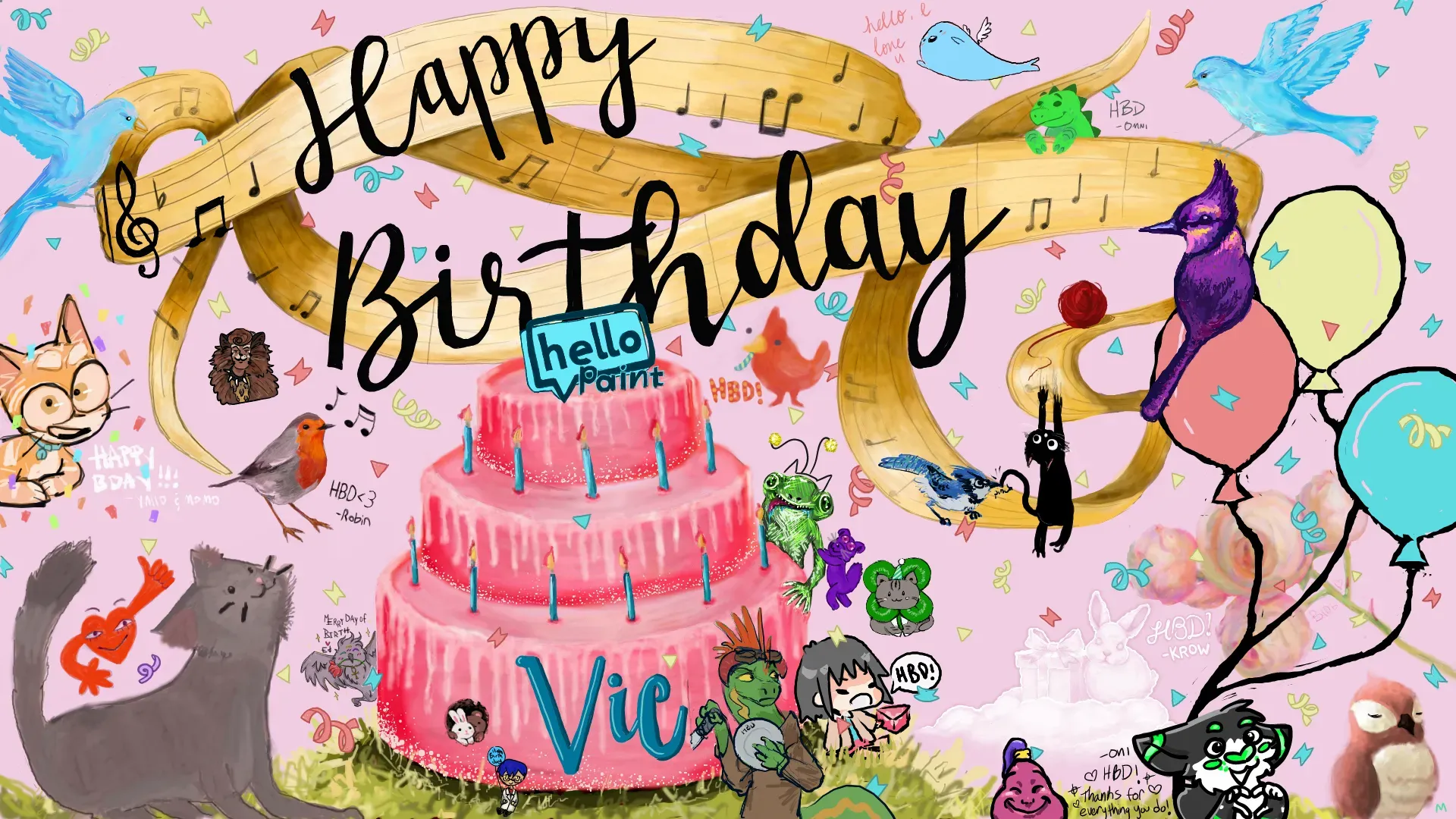 We all hope you have a wonderful birthday Vic! Thank you so much for being your awesome self and helping to bring HelloPaint to life!!