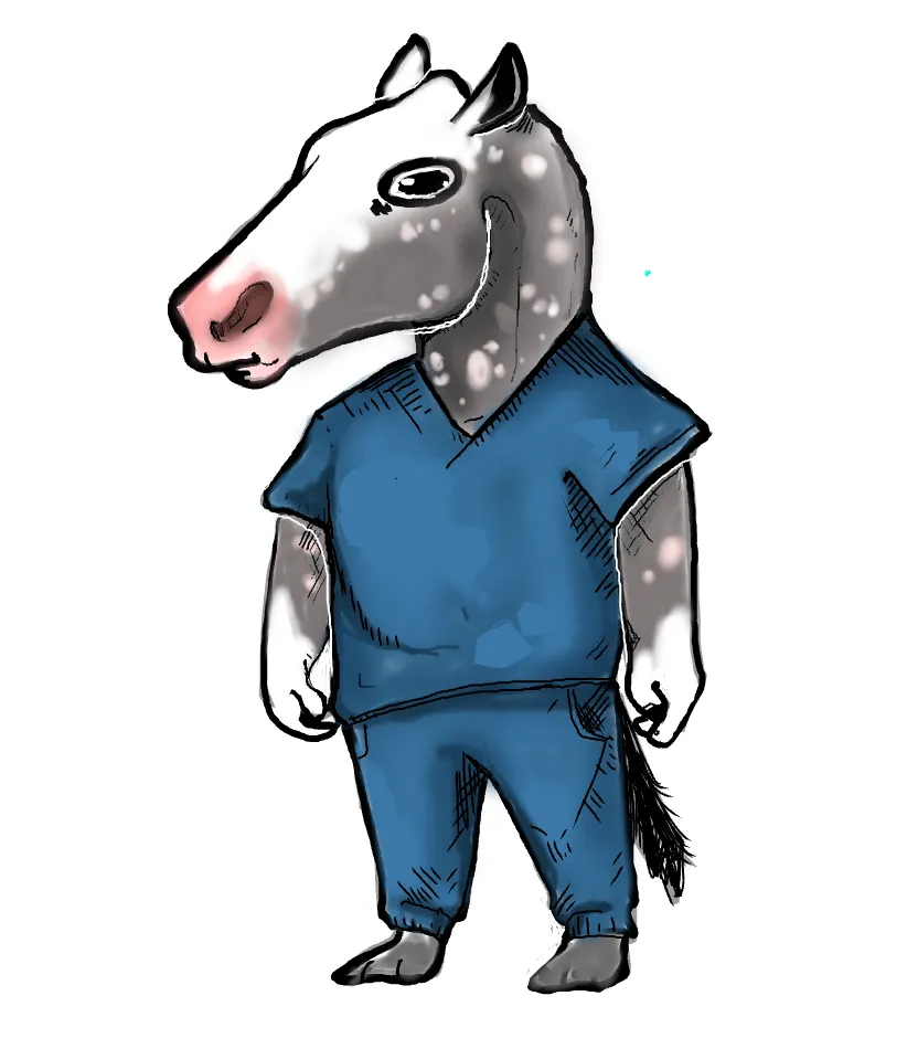 horse in scrub