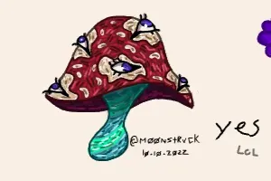 Vincent van Gogh-esk Mushroom