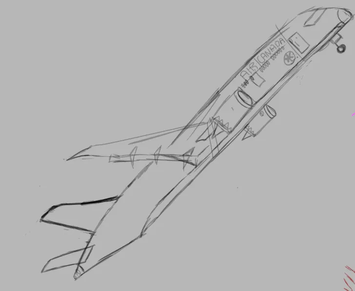 I’m drawing 787-9 Dreamliner! (Unfinished still in process)