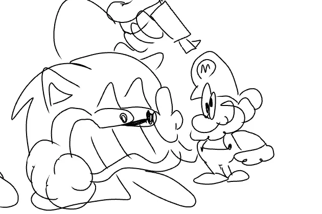 sonic is done with mario