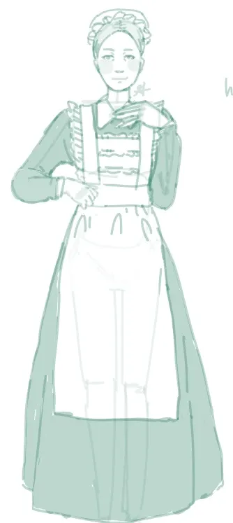 old-fashioned maid's outfit