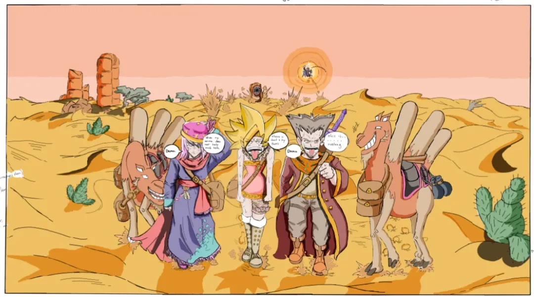 Sam & Gang in the endless karkatan desert