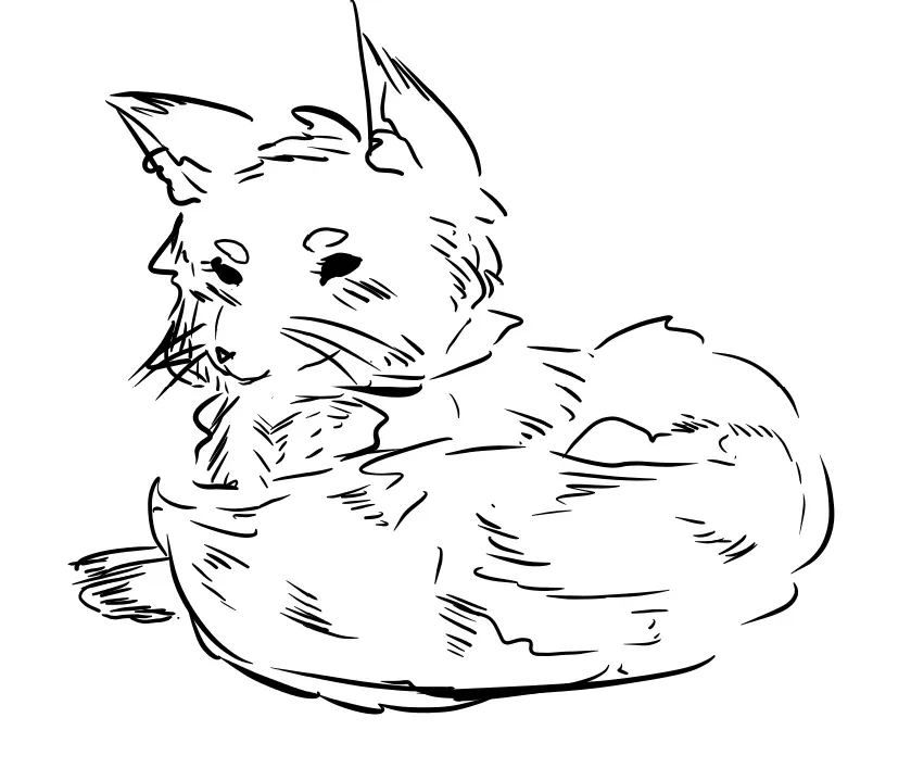 Sketch of a fox